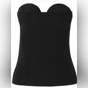 Burberry Black Strapless Crop Top